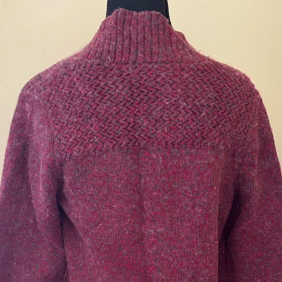 Eddie Bauer Women's‎ Knitted Open Front Wool Blend Cardigan, Burgundy Red, SZ XS - Picture 8 of 14